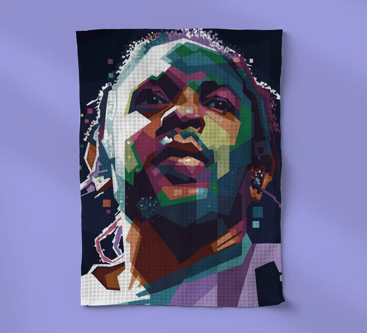 Kendrick Lamar pop art WPAP torchon de Alkahfsmart