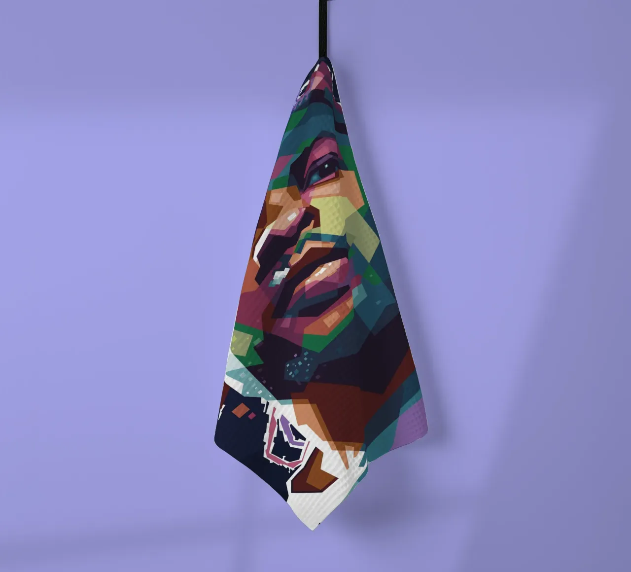 Kendrick Lamar pop art WPAP torchon de Alkahfsmart