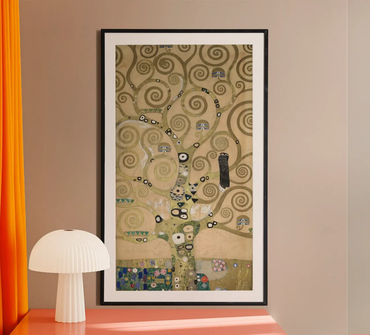 Gustav Klimt - Albero della vita poster con telaio in plastica da Timeless Artworks