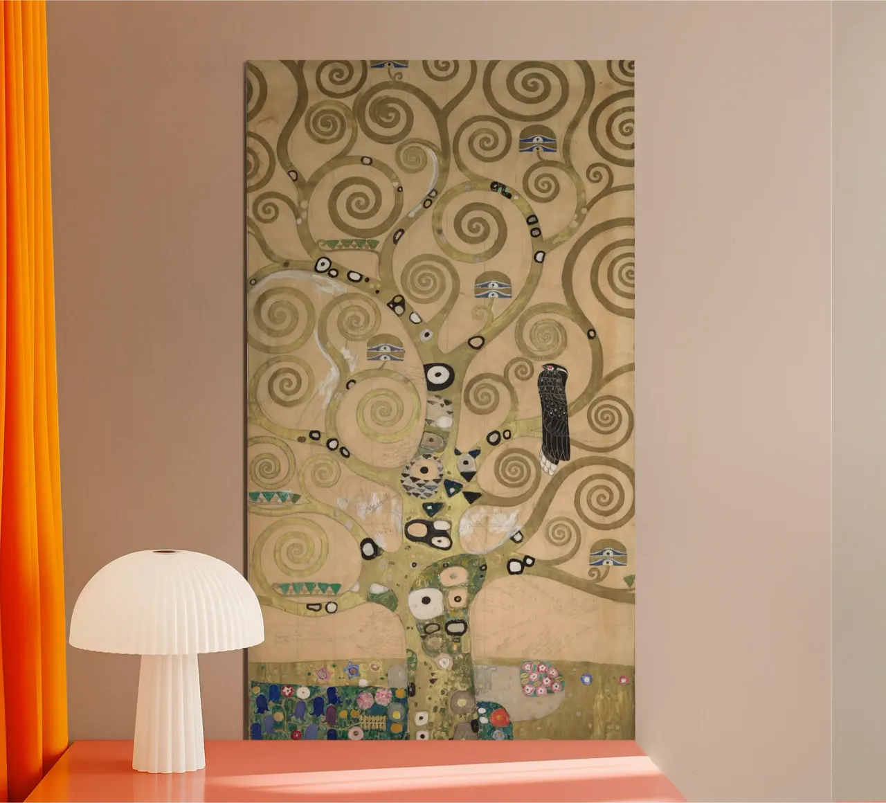 Gustav Klimt - Albero della vita poster con telaio in plastica da Timeless Artworks