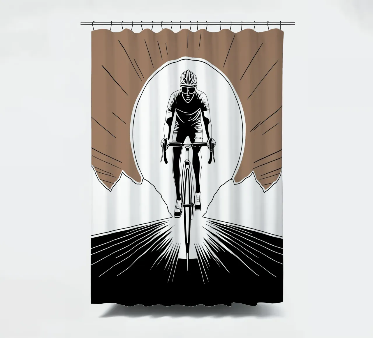 Power & Geschwindigkeit – Das ultimative Radsport-Design! Duschvorhang von Radkunstwerk