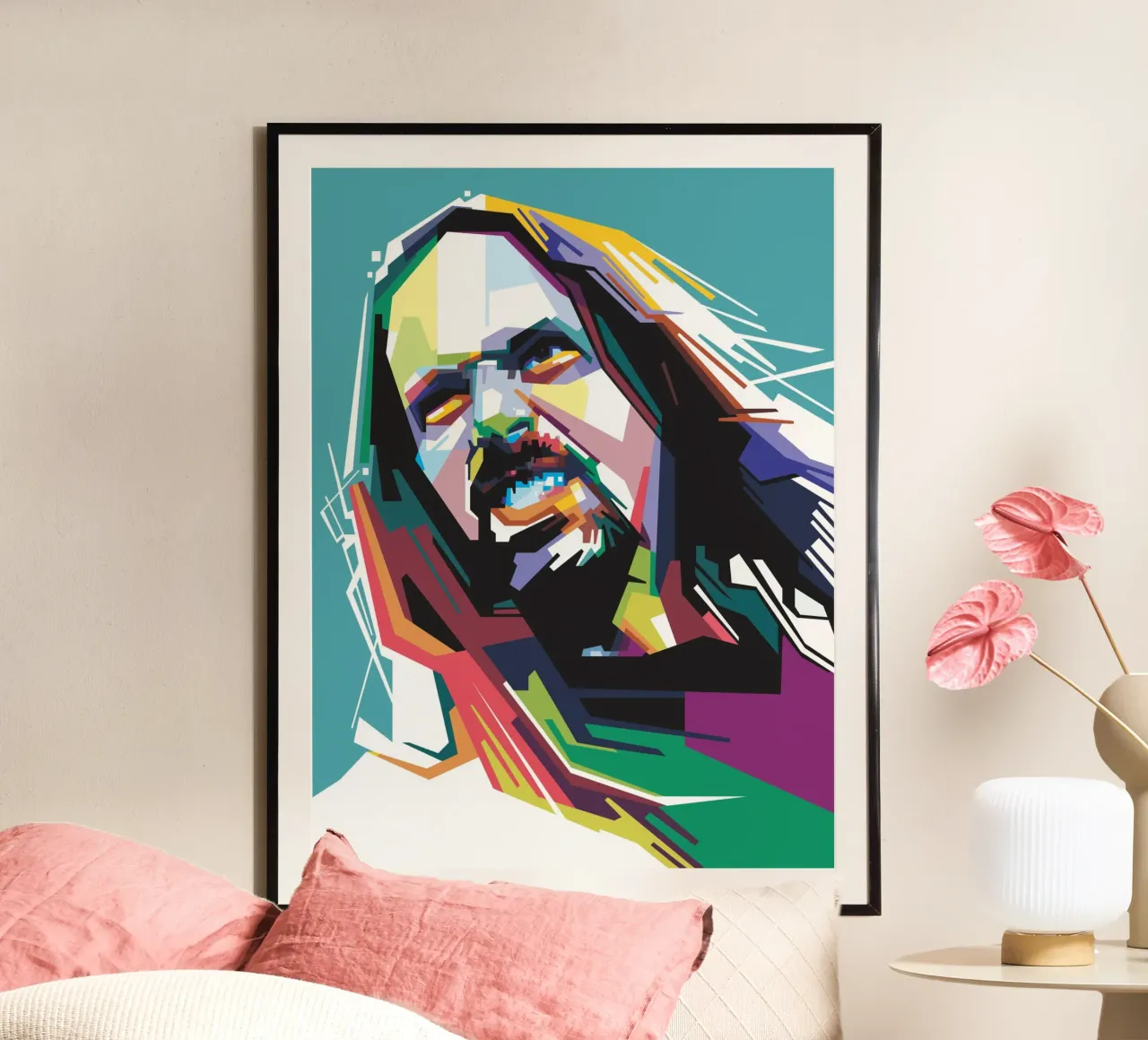 John Petrucci Pop Art WPAP carta hahnemühle da Alkahfsmart