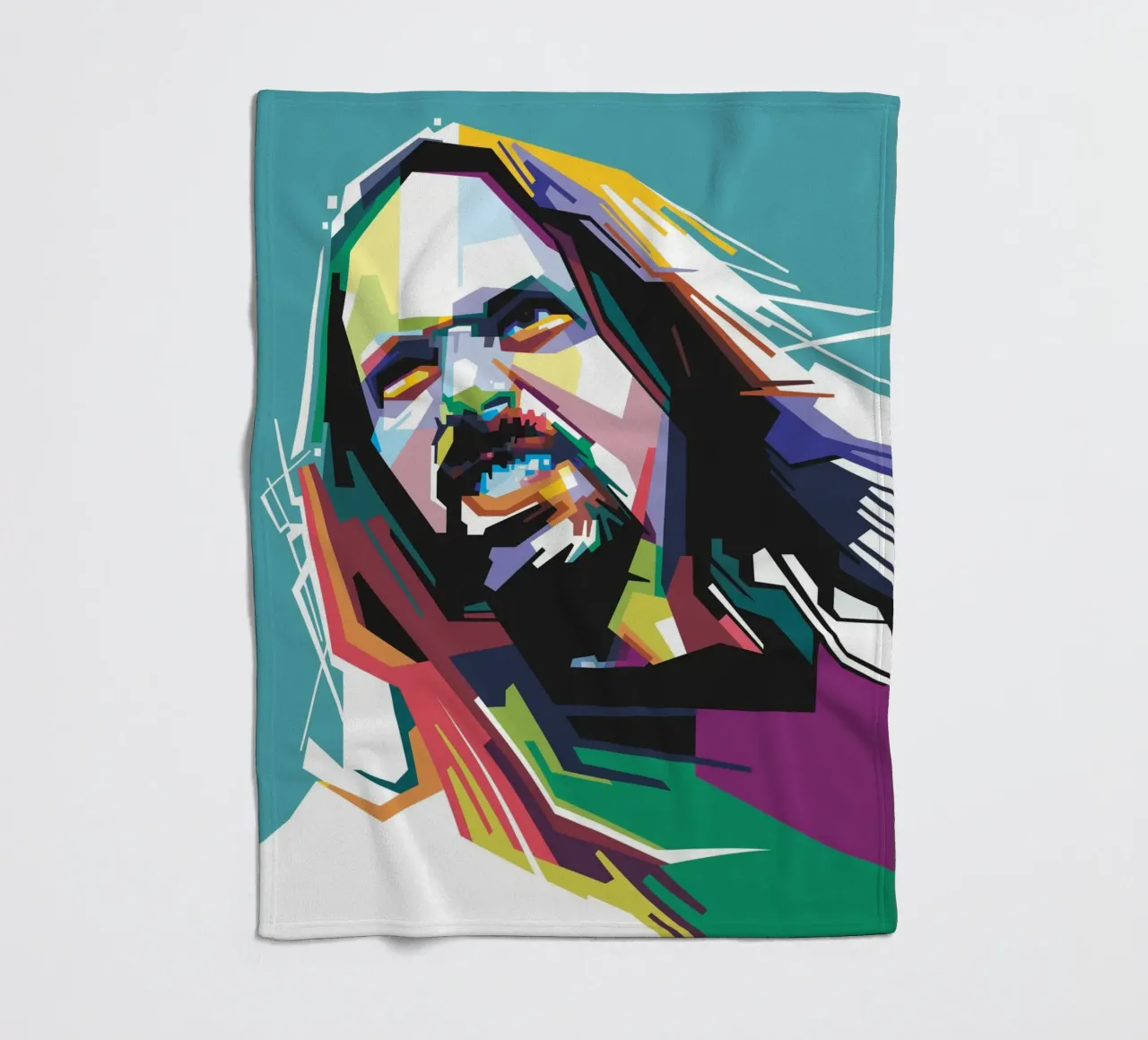 John Petrucci Pop Art WPAP coperta in pile da Alkahfsmart