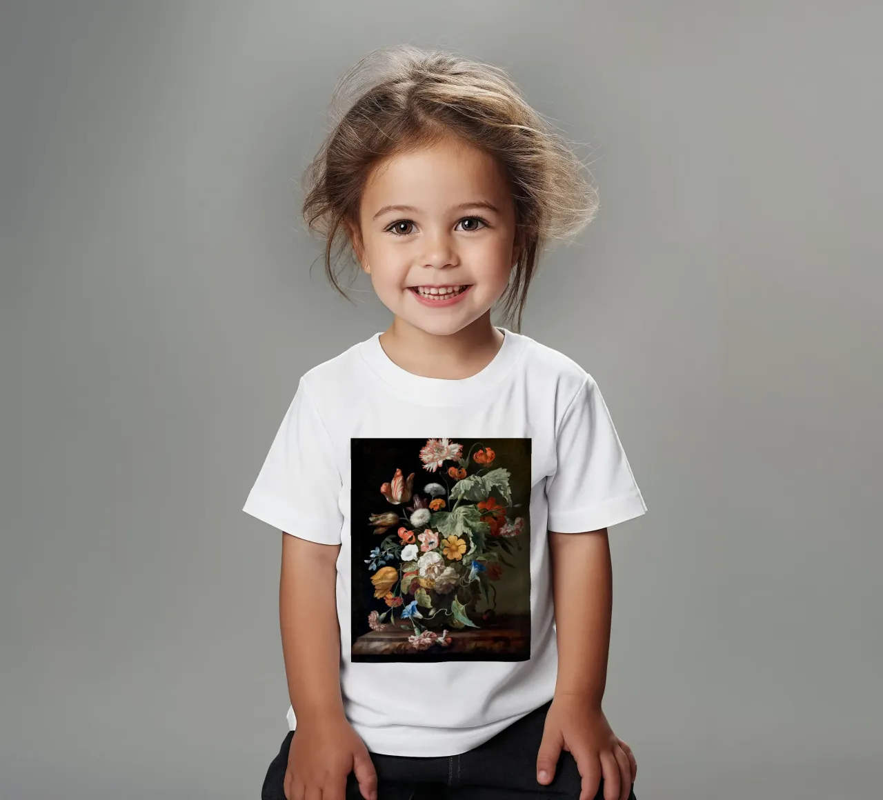 Rachel Ruysch Natura morta con fiori t-shirt bambini da Timeless Artworks