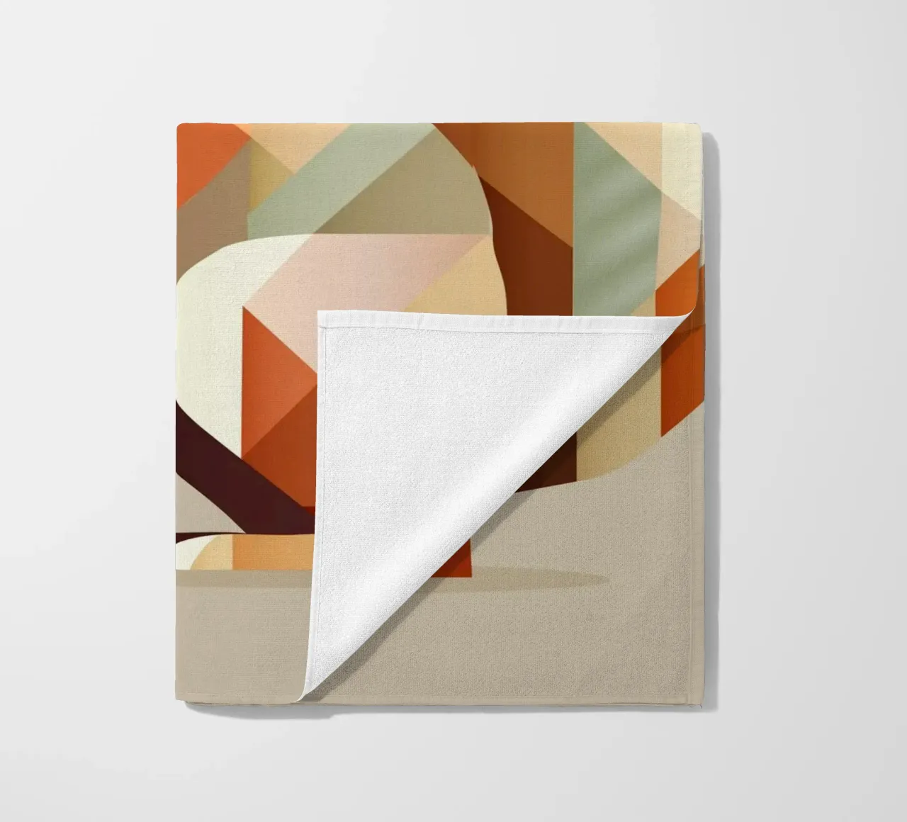 Geometric squirrel with heart - Lovely & modern beach towel by namosh