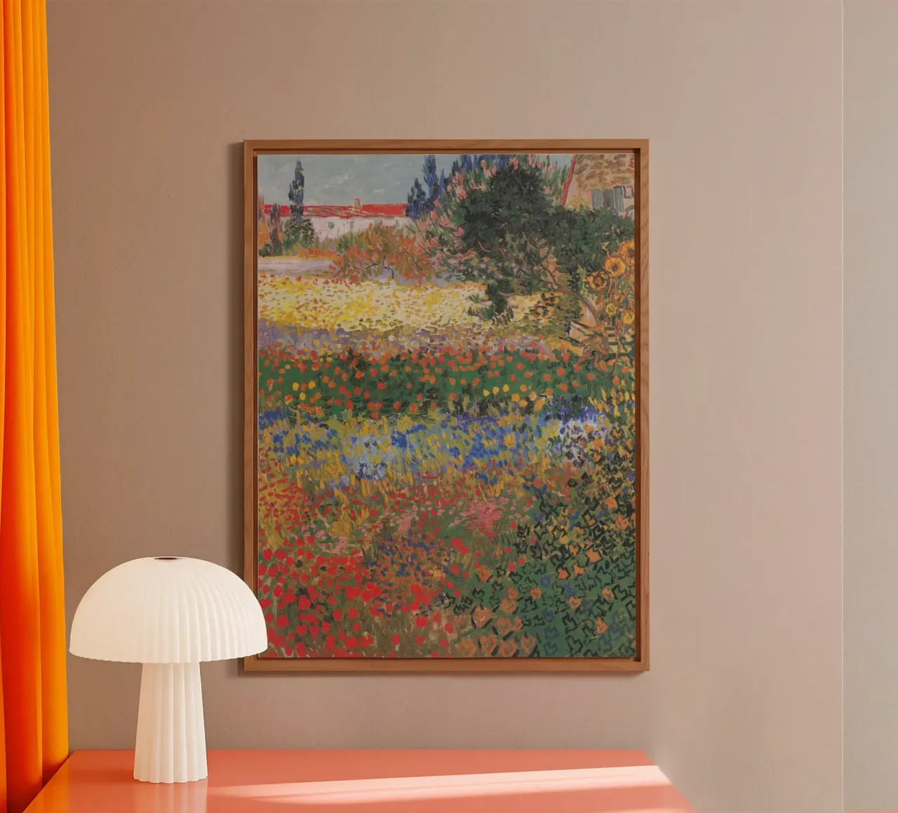 Vincent van Gogh - Giardino fiorito pannello forex da Timeless Artworks