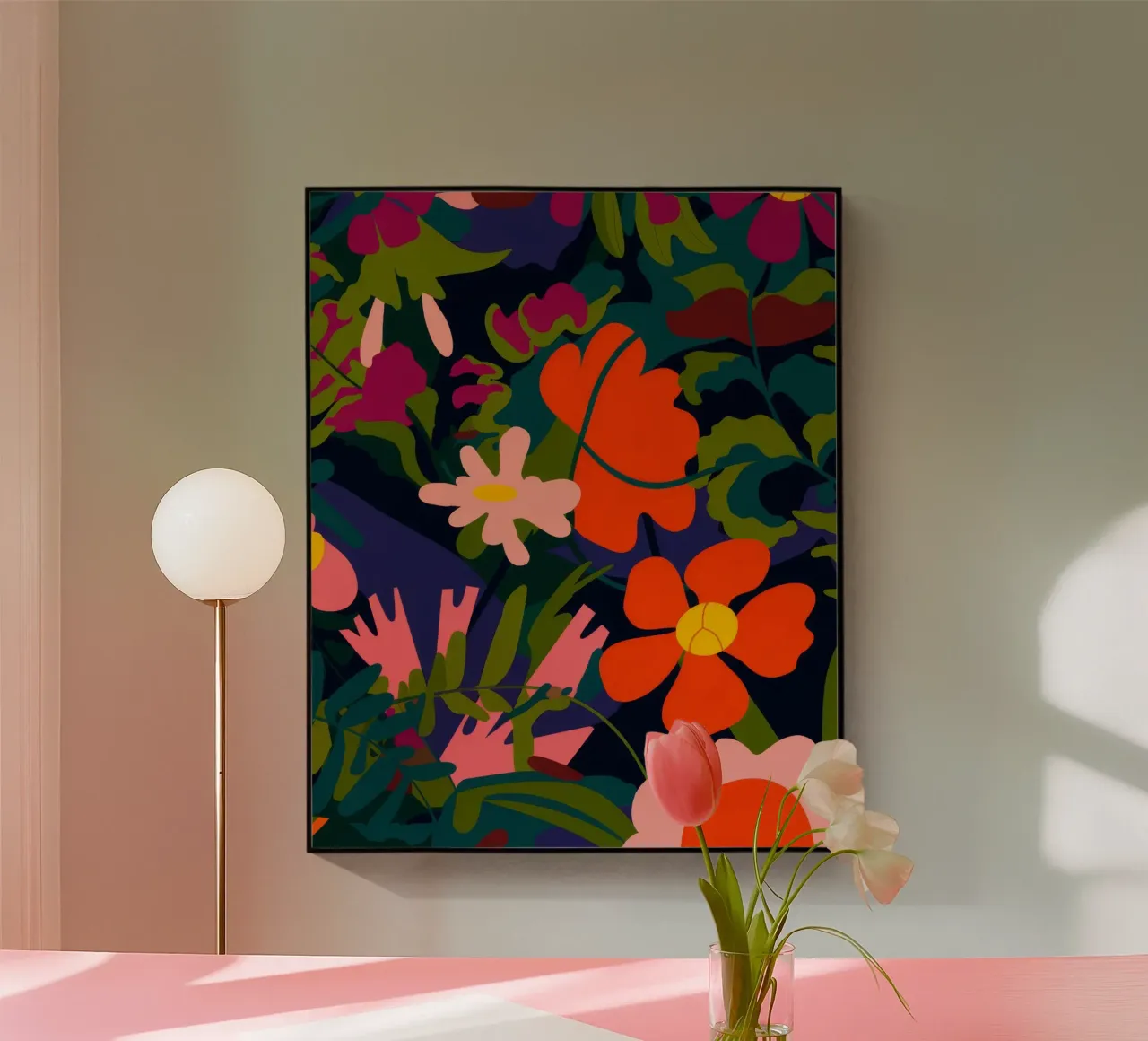 Floral Petal Symphony acrylic glass by Artie Shifa