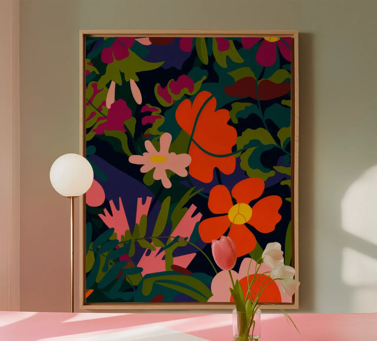 Floral Petal Symphony canvas by Artie Shifa