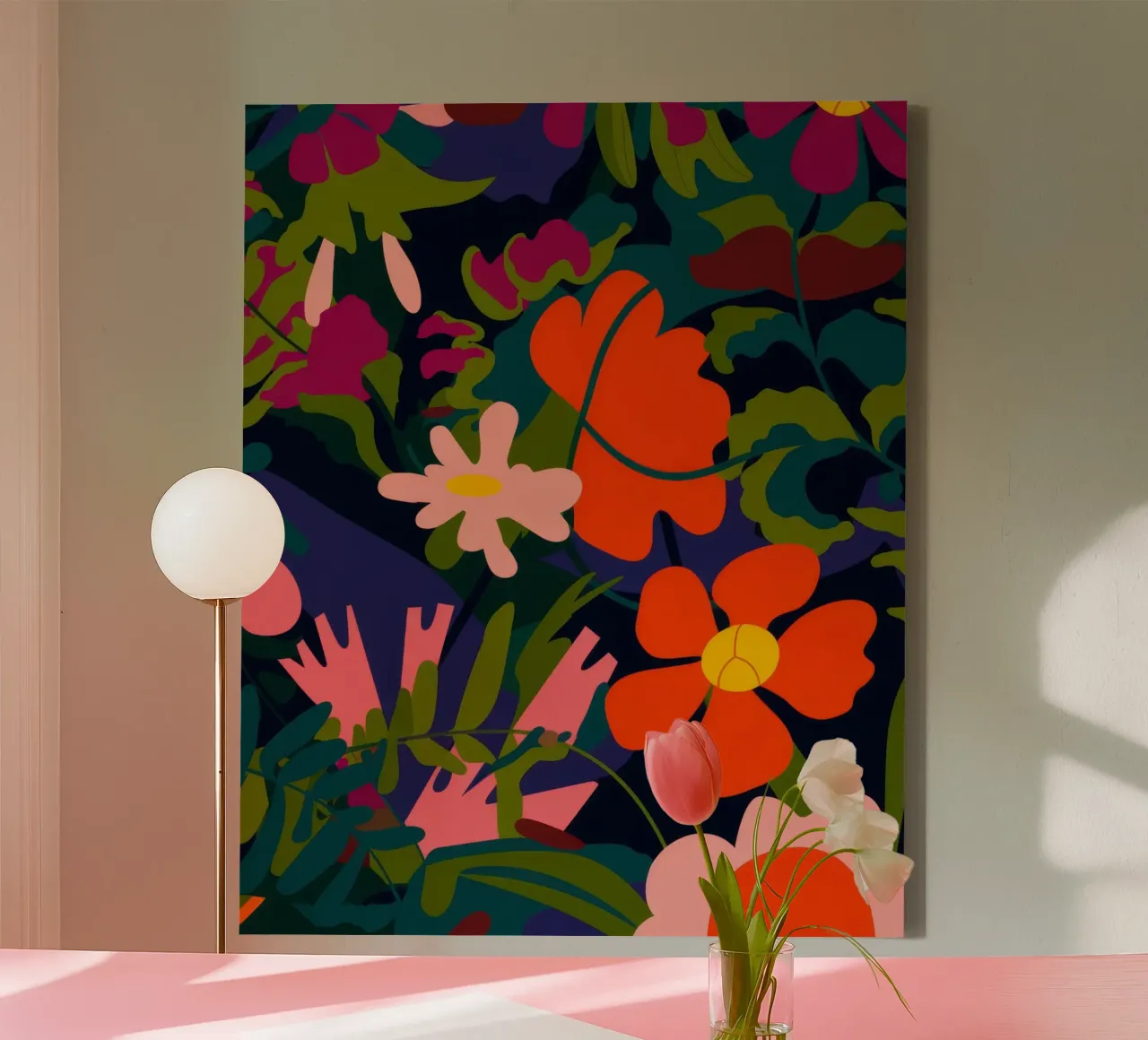 Floral Petal Symphony canvas by Artie Shifa