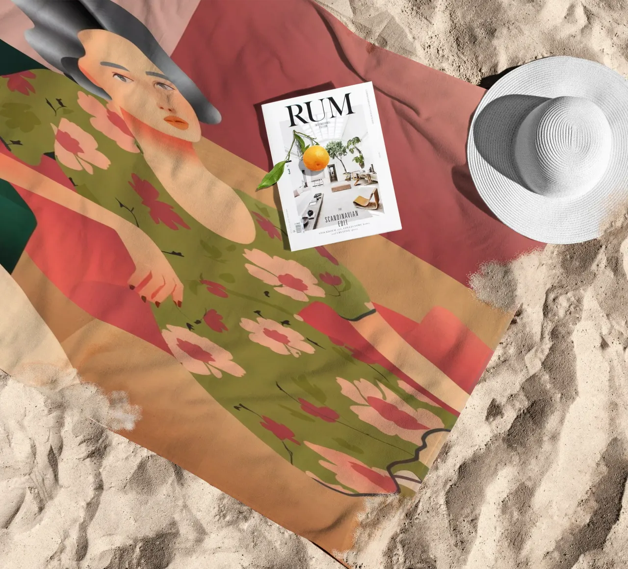 Repos floral serviette de plage de Artie Shifa