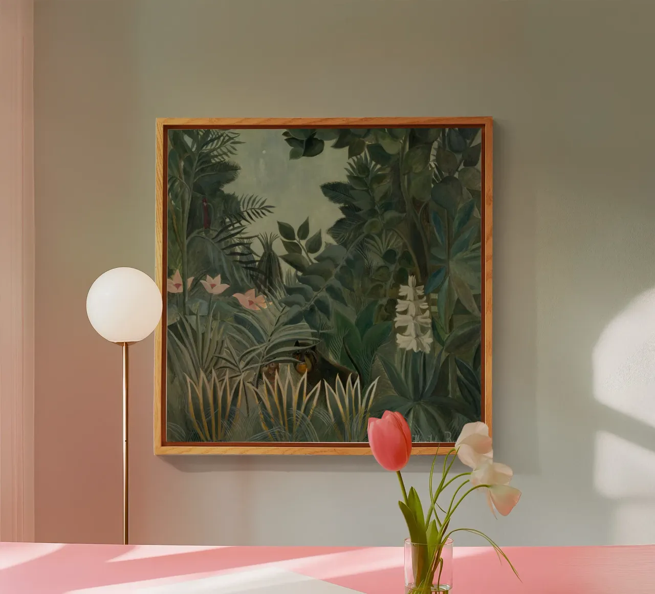 Henri Rousseau - La jungla ecuatorial metacrilato de Timeless Artworks