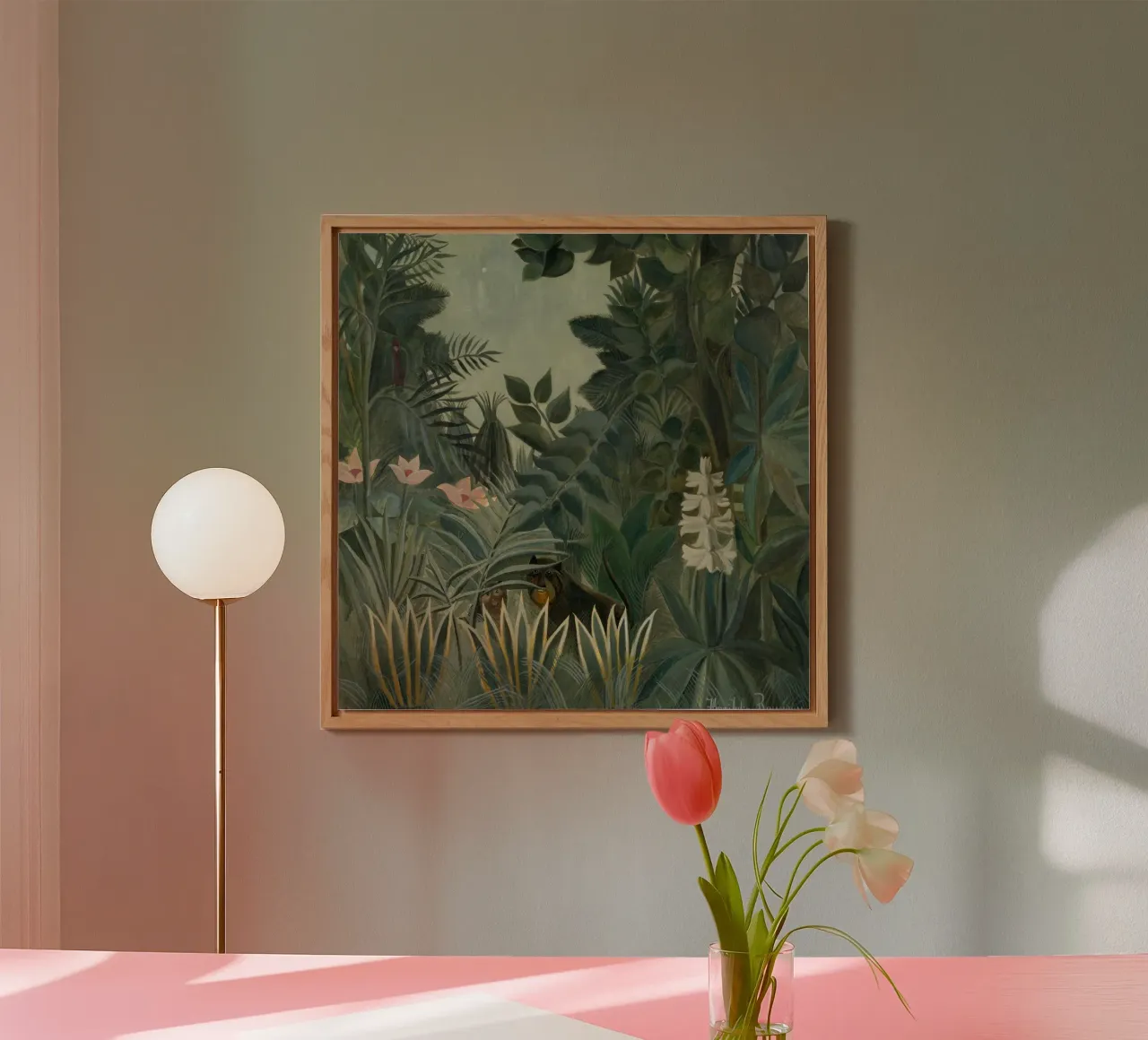 Henri Rousseau - La jungle équatoriale panneau forex de Timeless Artworks