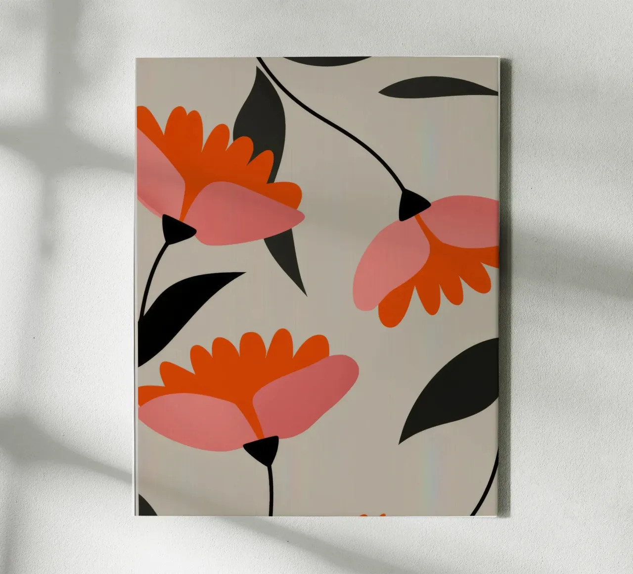 Blumensinfonie Leinwand mit Schattenfugenrahmen von Artie Shifa