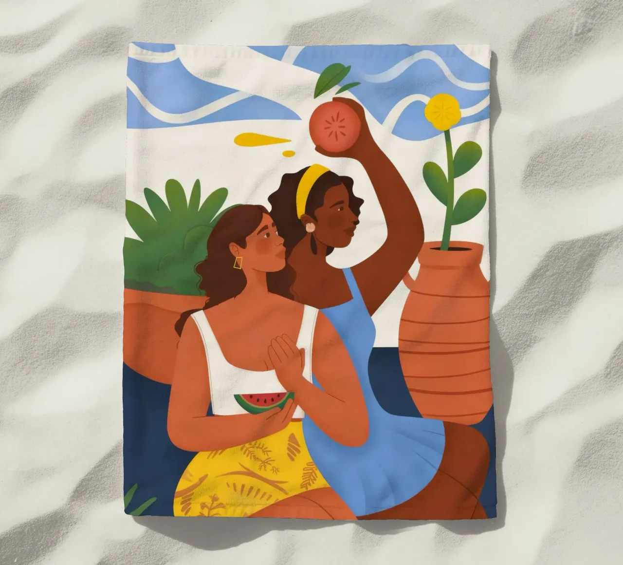 Raccolta di frutta telo mare da Artie Shifa