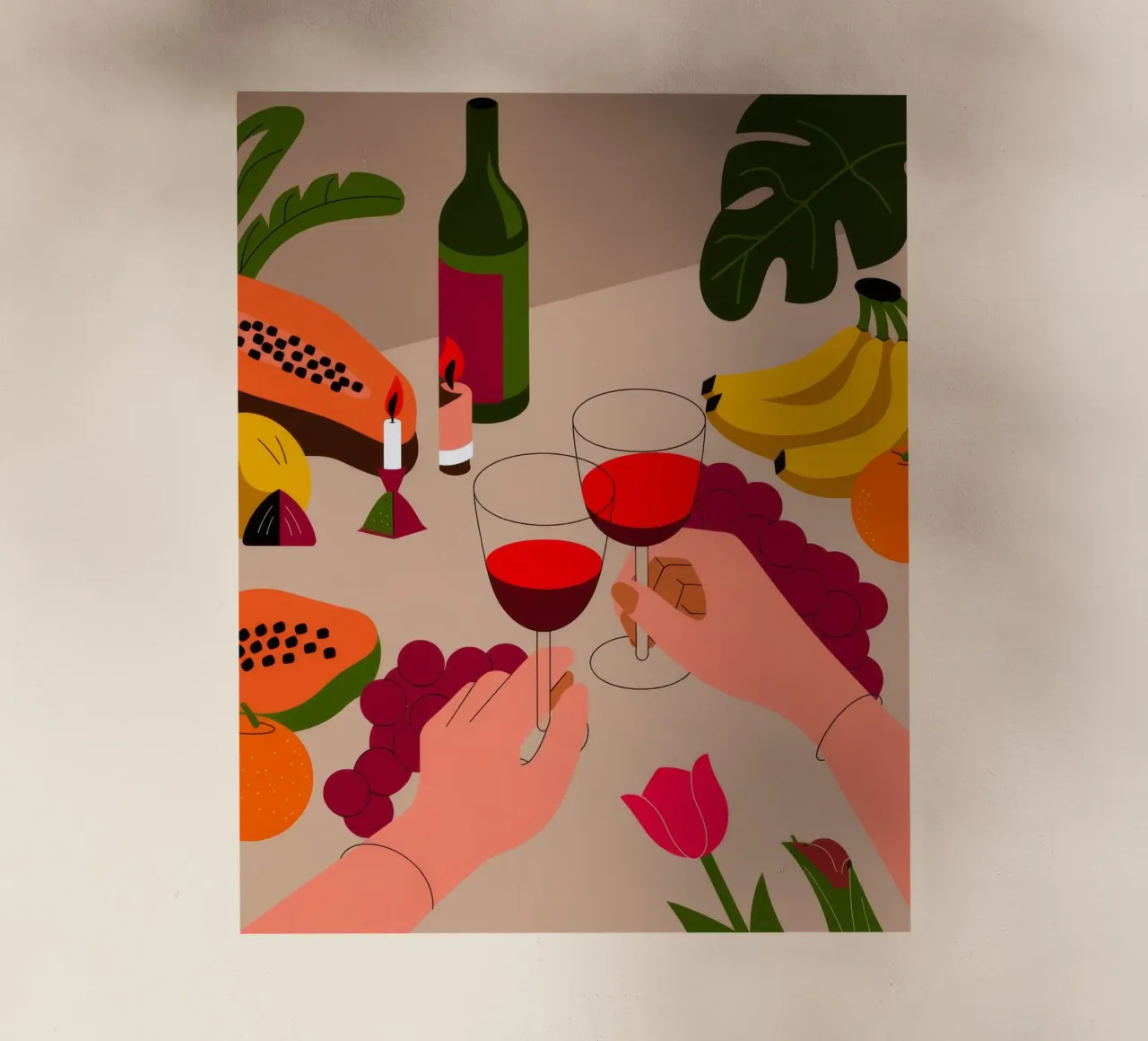 Tarde fructífera lámina retroiluminada de Artie Shifa