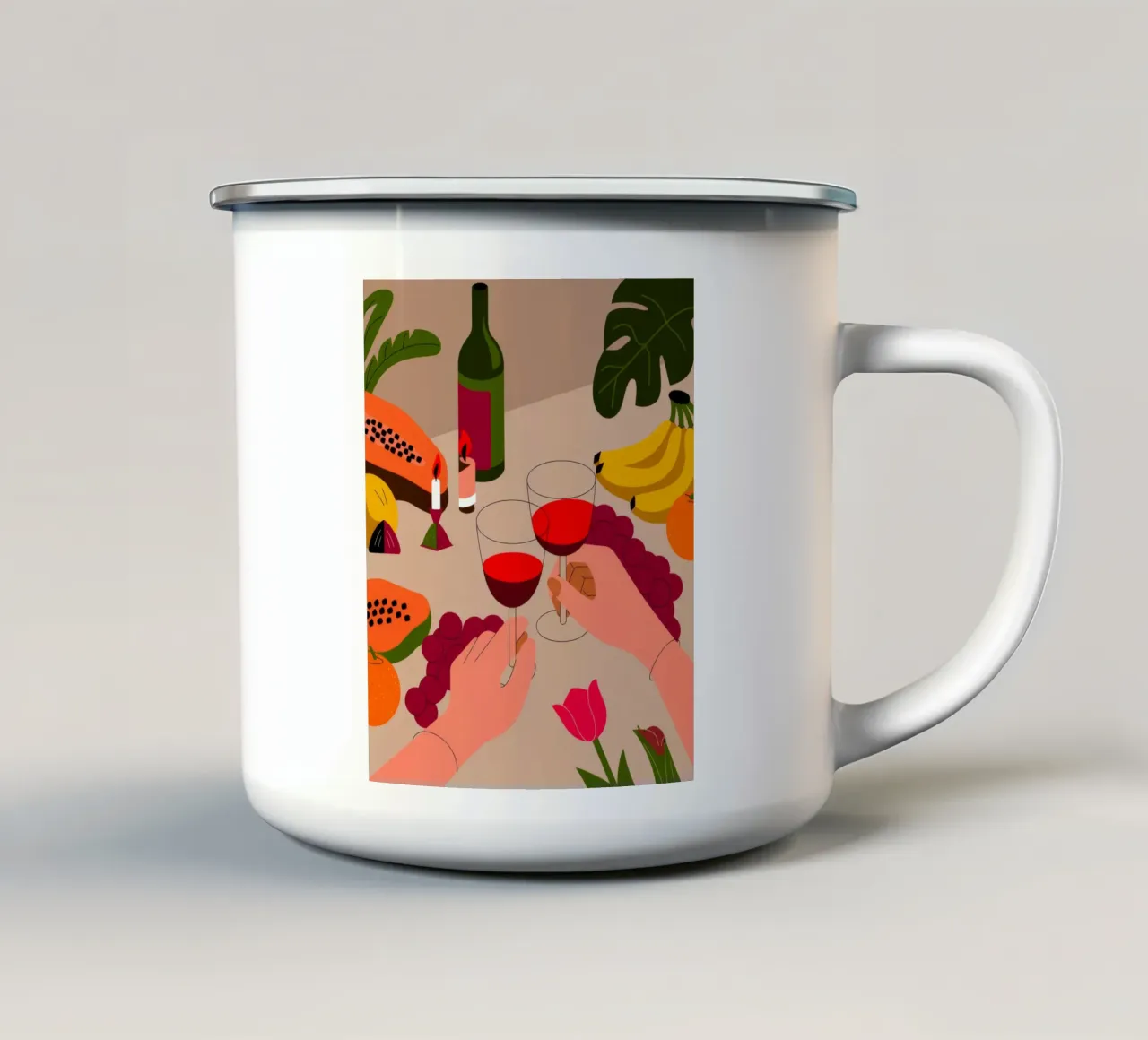 Serata fruttuosa tazza in smalto da Artie Shifa