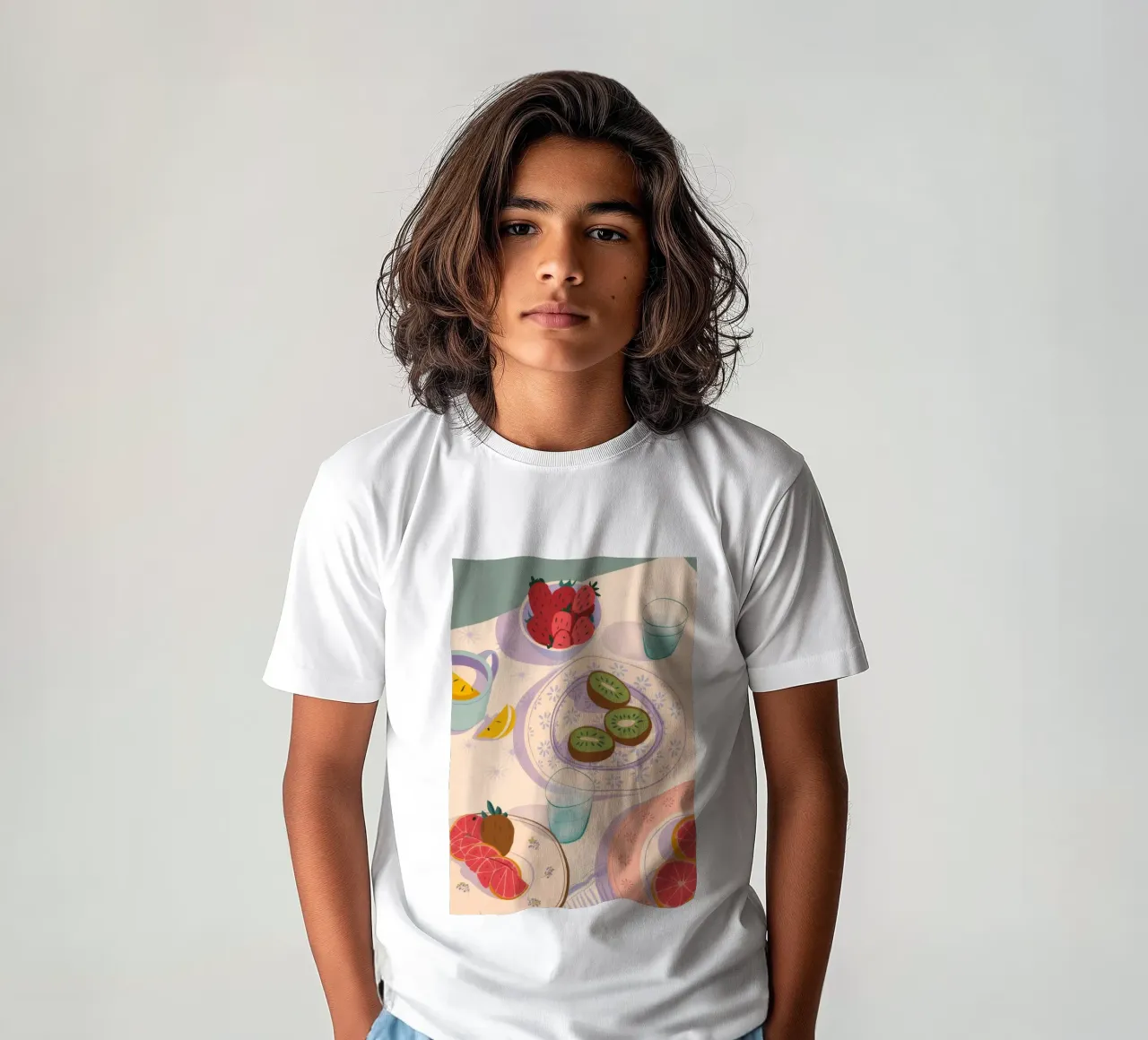 Fruitful Morning kids t-shirt by Artie Shifa