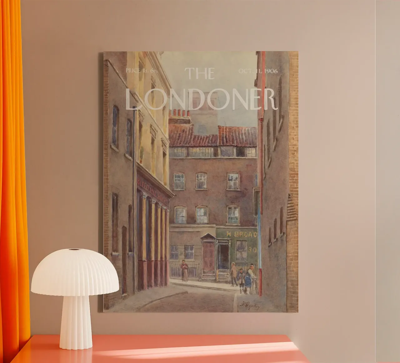 The Londoner - Entrada a Bleeding Heart Yard lienzo con Marco flotante de Vintagrafica