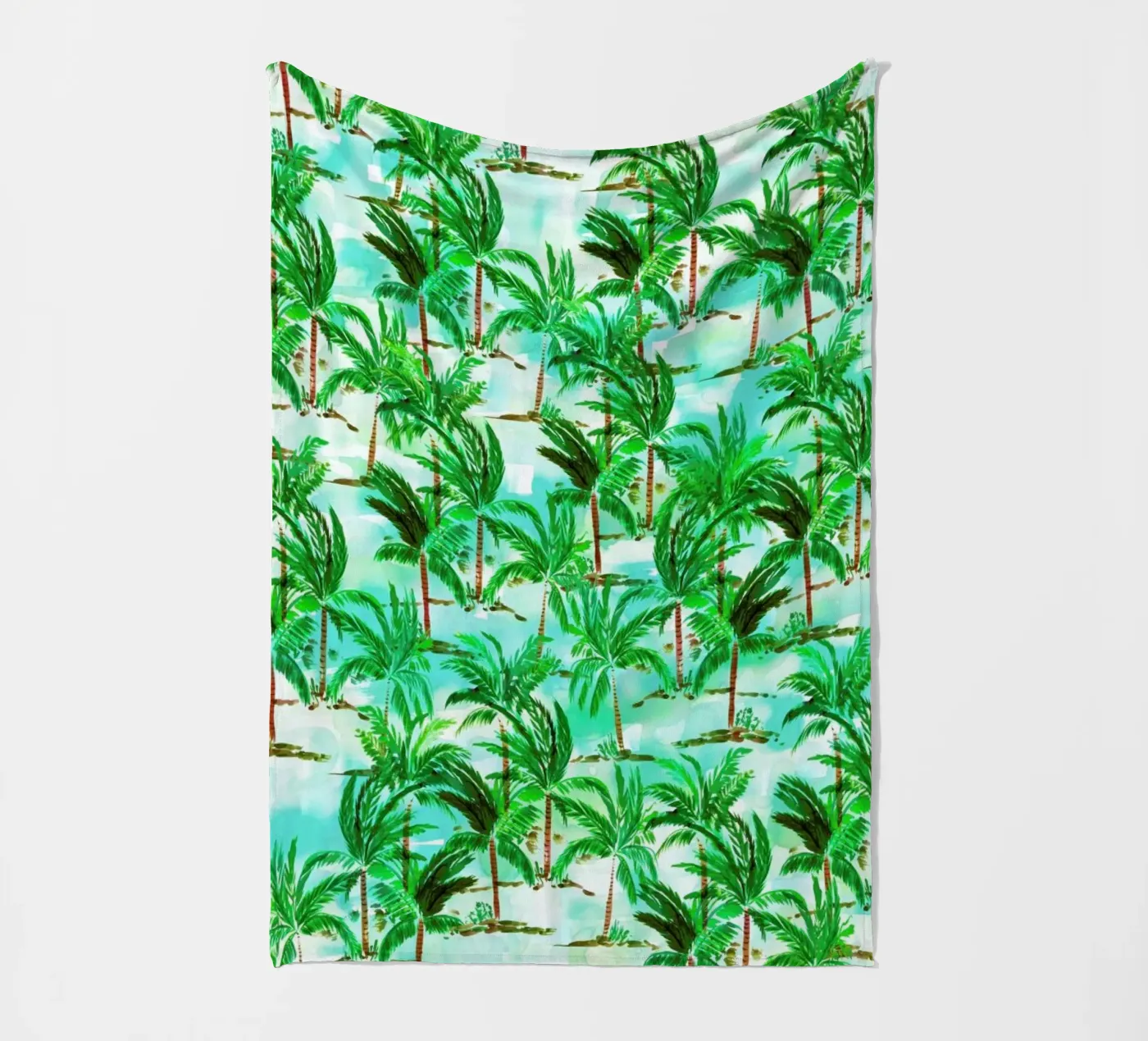 Palm Tree fleece blanket by Amy Sia