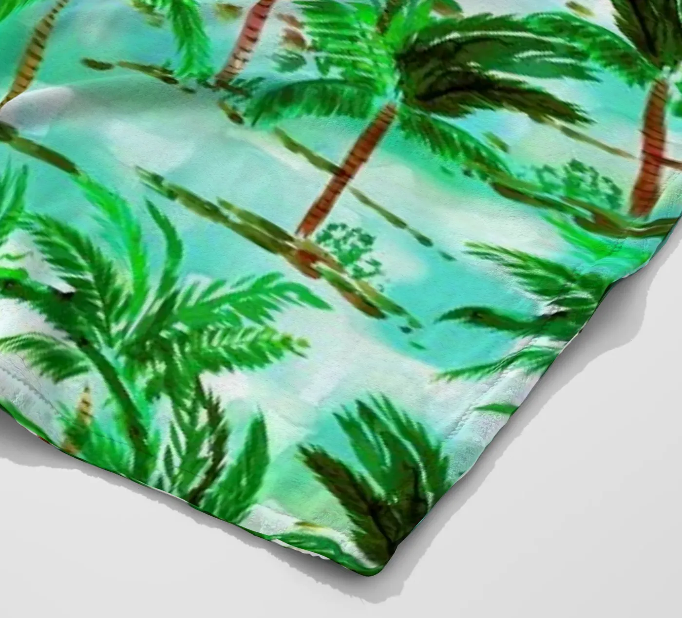 Palm Tree fleece blanket by Amy Sia