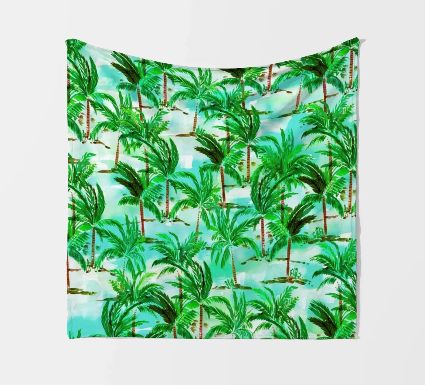 Palm Tree fleece blanket by Amy Sia