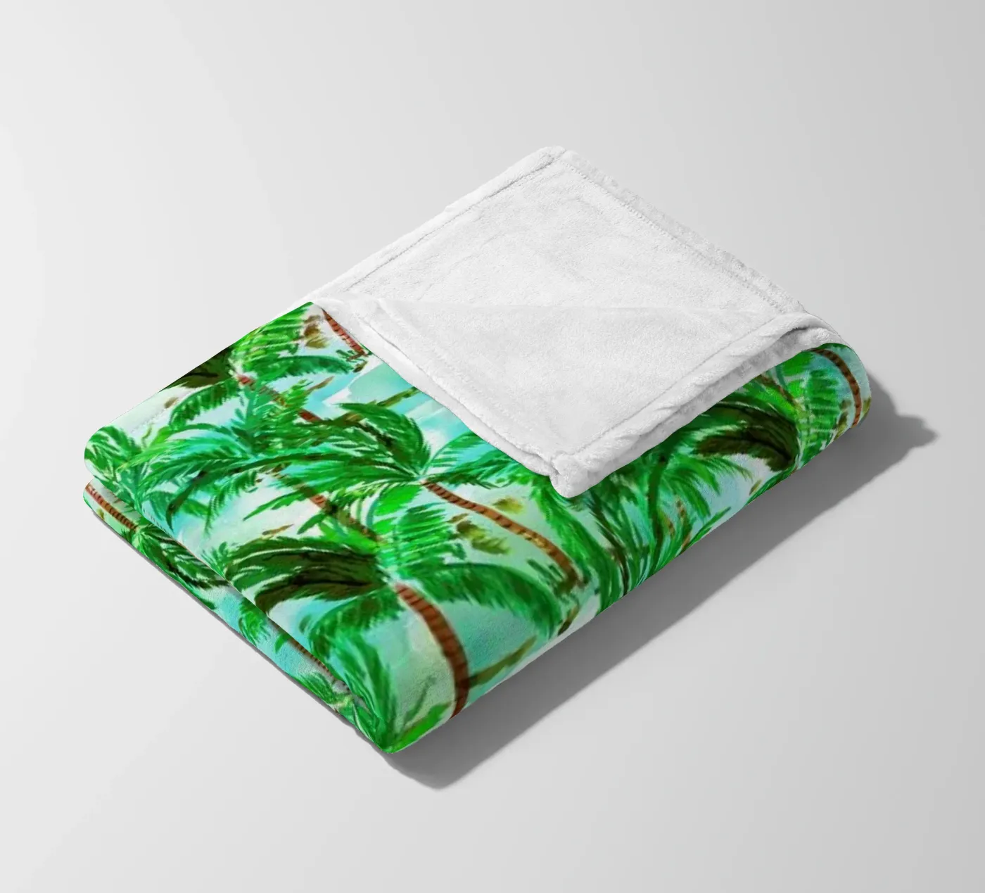 Palm Tree fleece blanket by Amy Sia