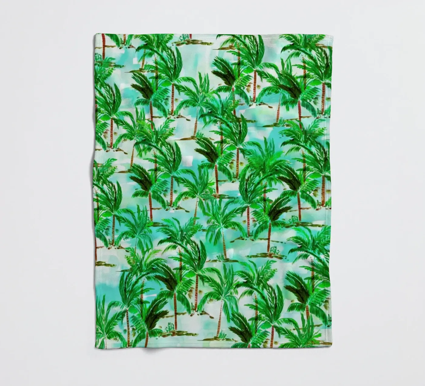 Palm Tree fleece blanket by Amy Sia