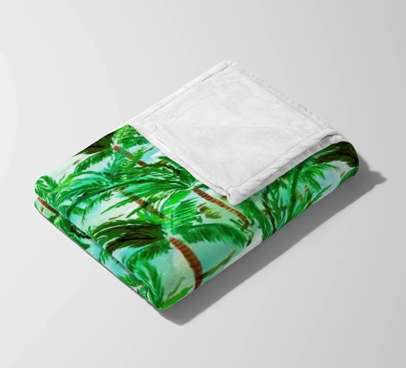 Palm Tree fleece blanket by Amy Sia