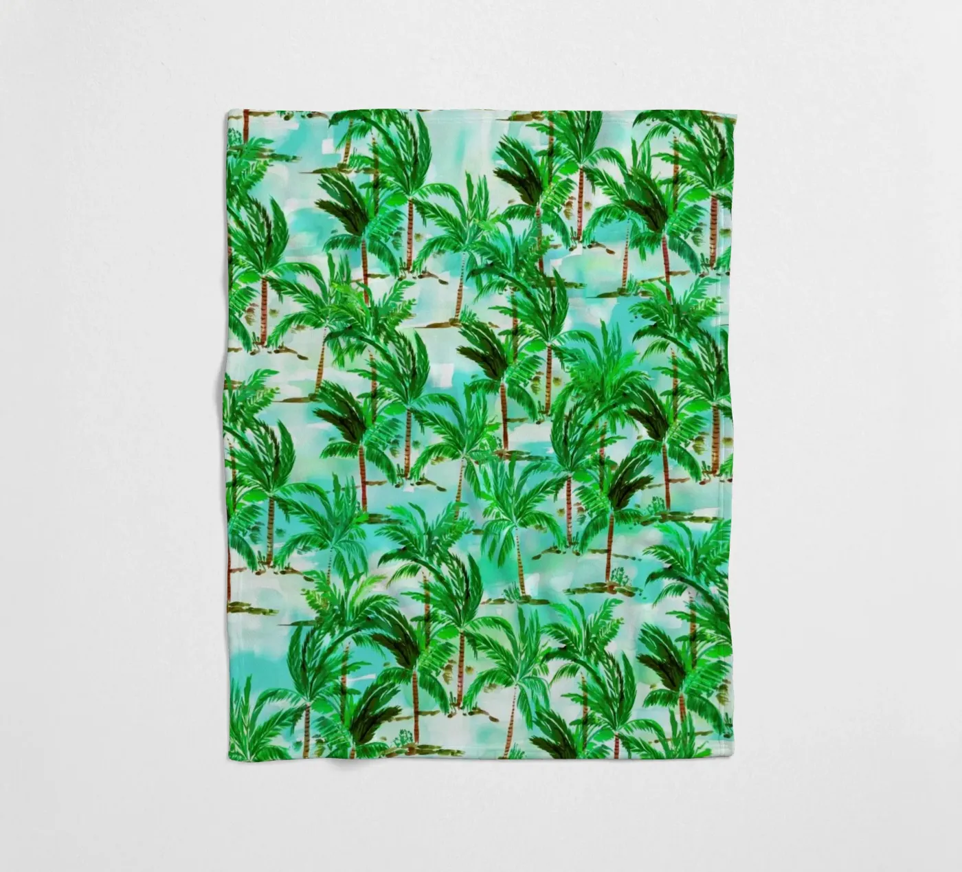 Palm Tree fleece blanket by Amy Sia