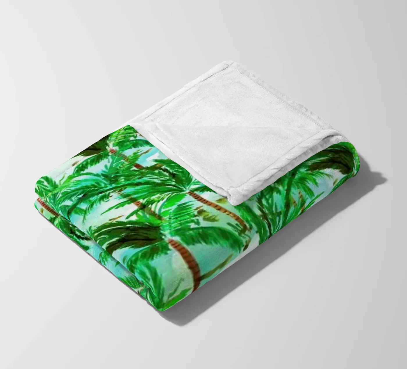 Palm Tree fleece blanket by Amy Sia