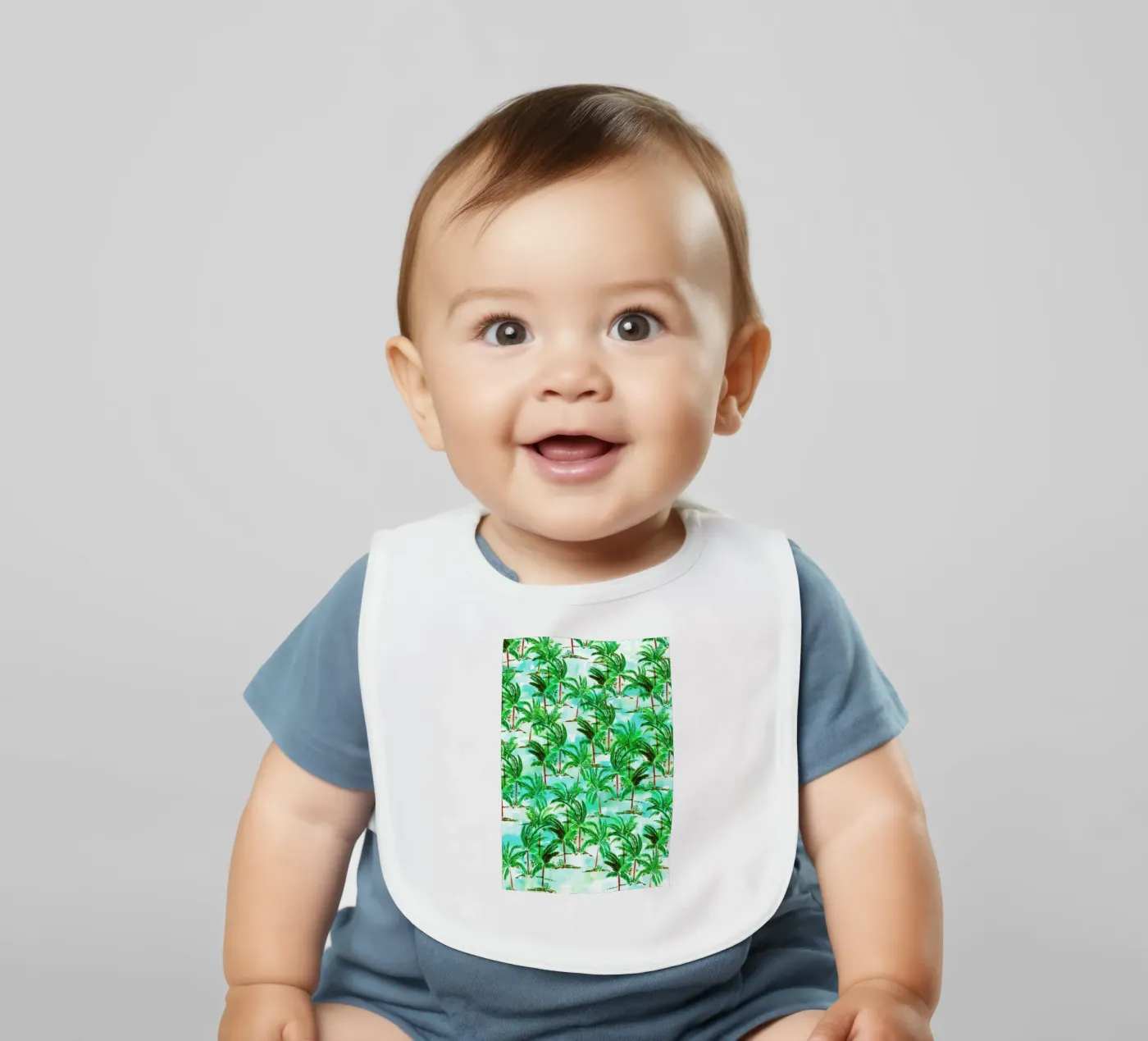 Palm Tree baby slabbetje van Amy Sia