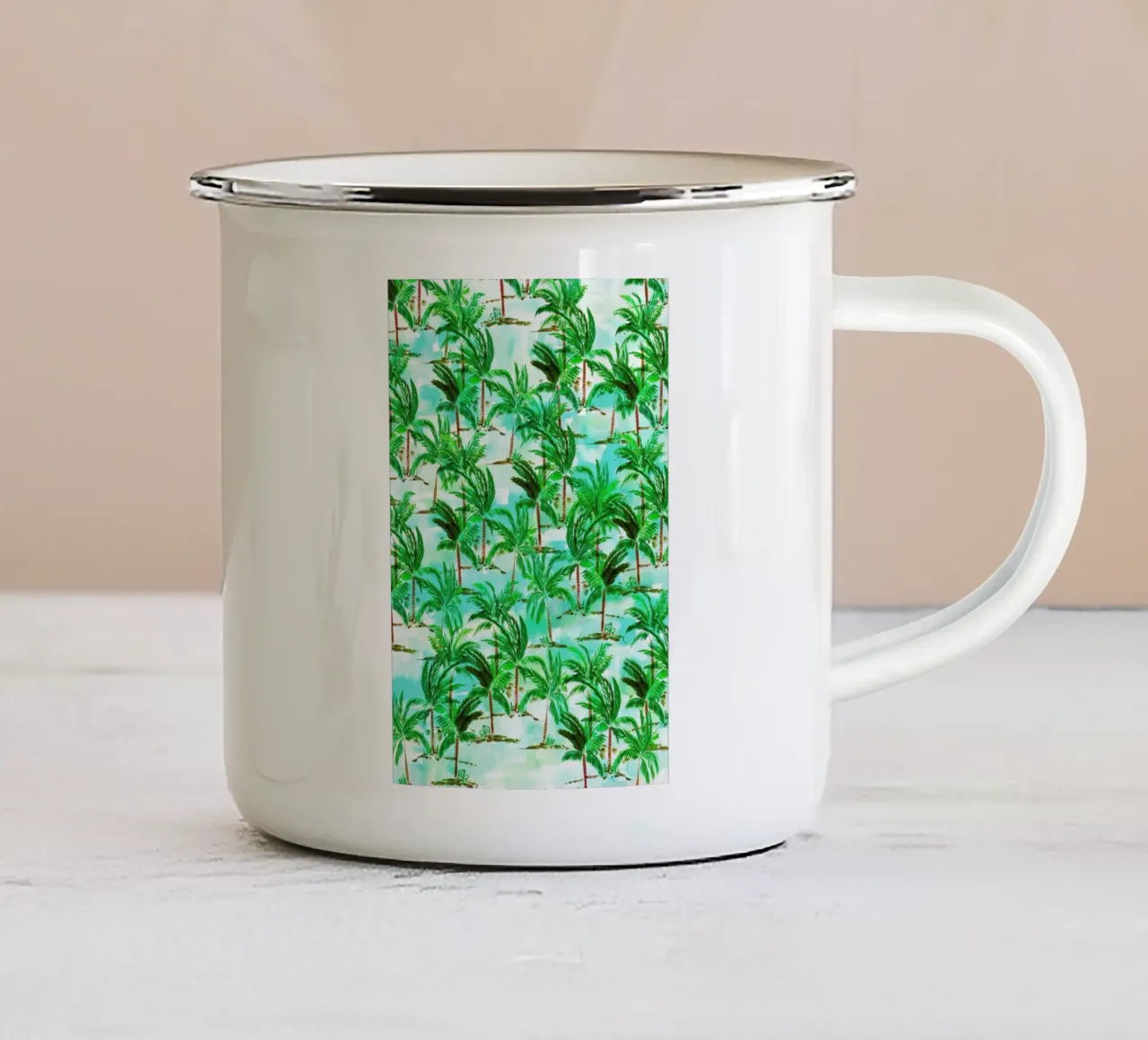 Palm Tree tazza in smalto da Amy Sia
