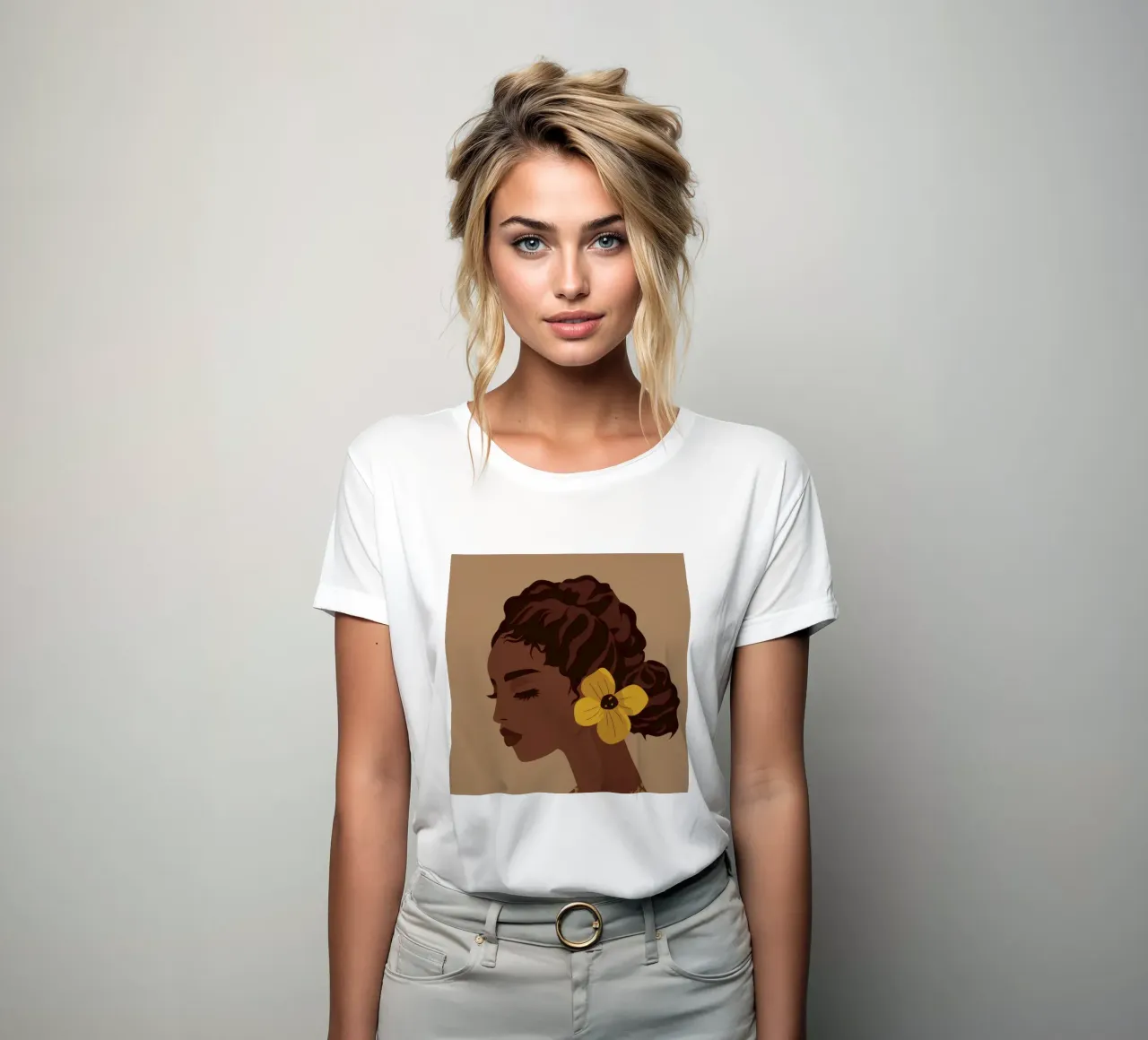 Fiore d'oro t-shirt da donna da Artie Shifa