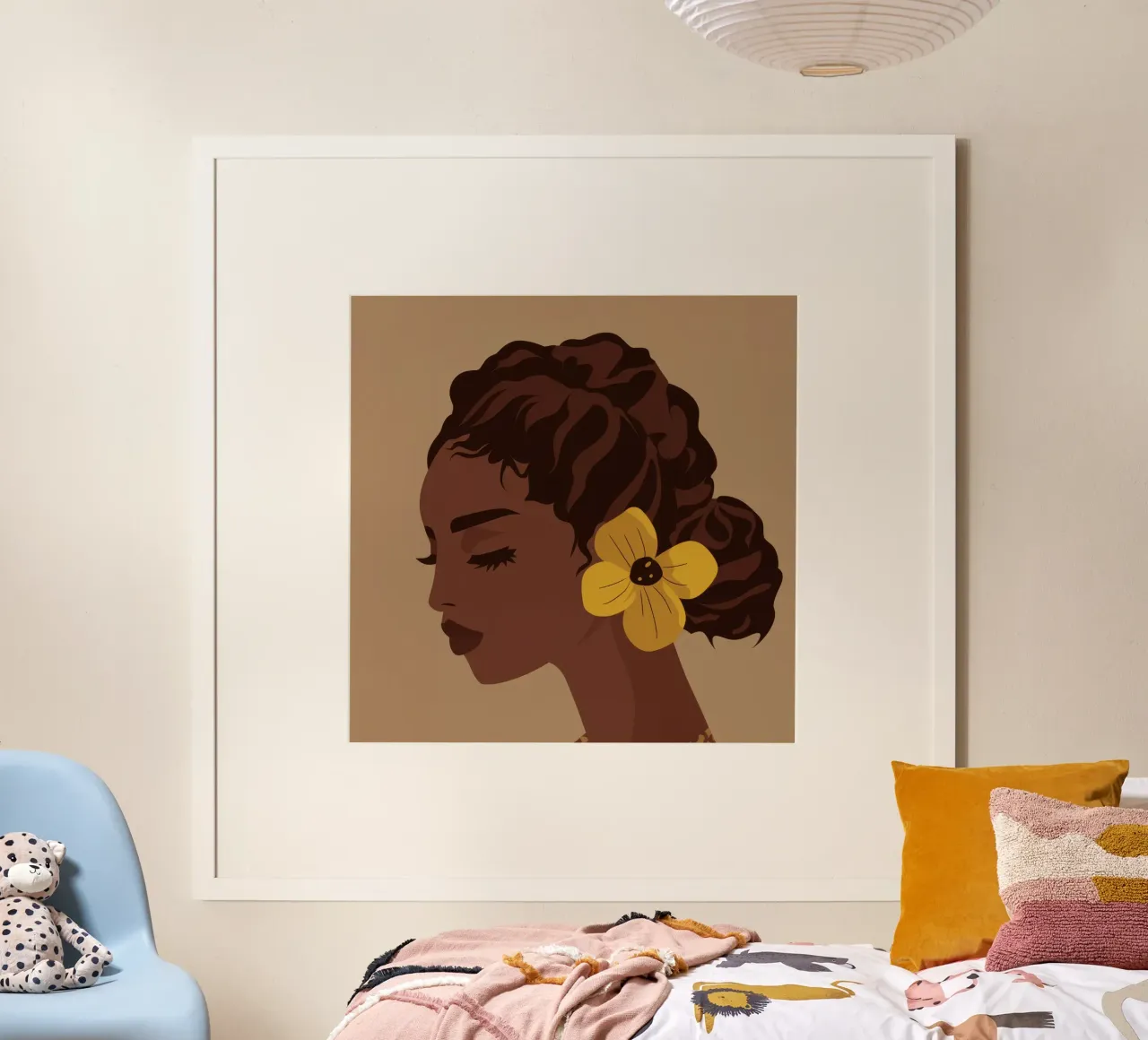 Fiore d'oro poster con telaio in alluminio da Artie Shifa