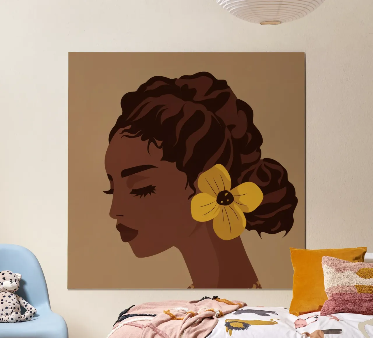 Fiore d'oro poster con telaio in alluminio da Artie Shifa