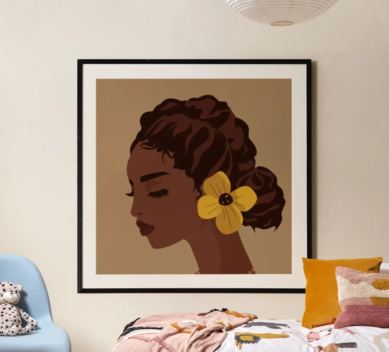 Fiore d'oro poster con telaio in alluminio da Artie Shifa