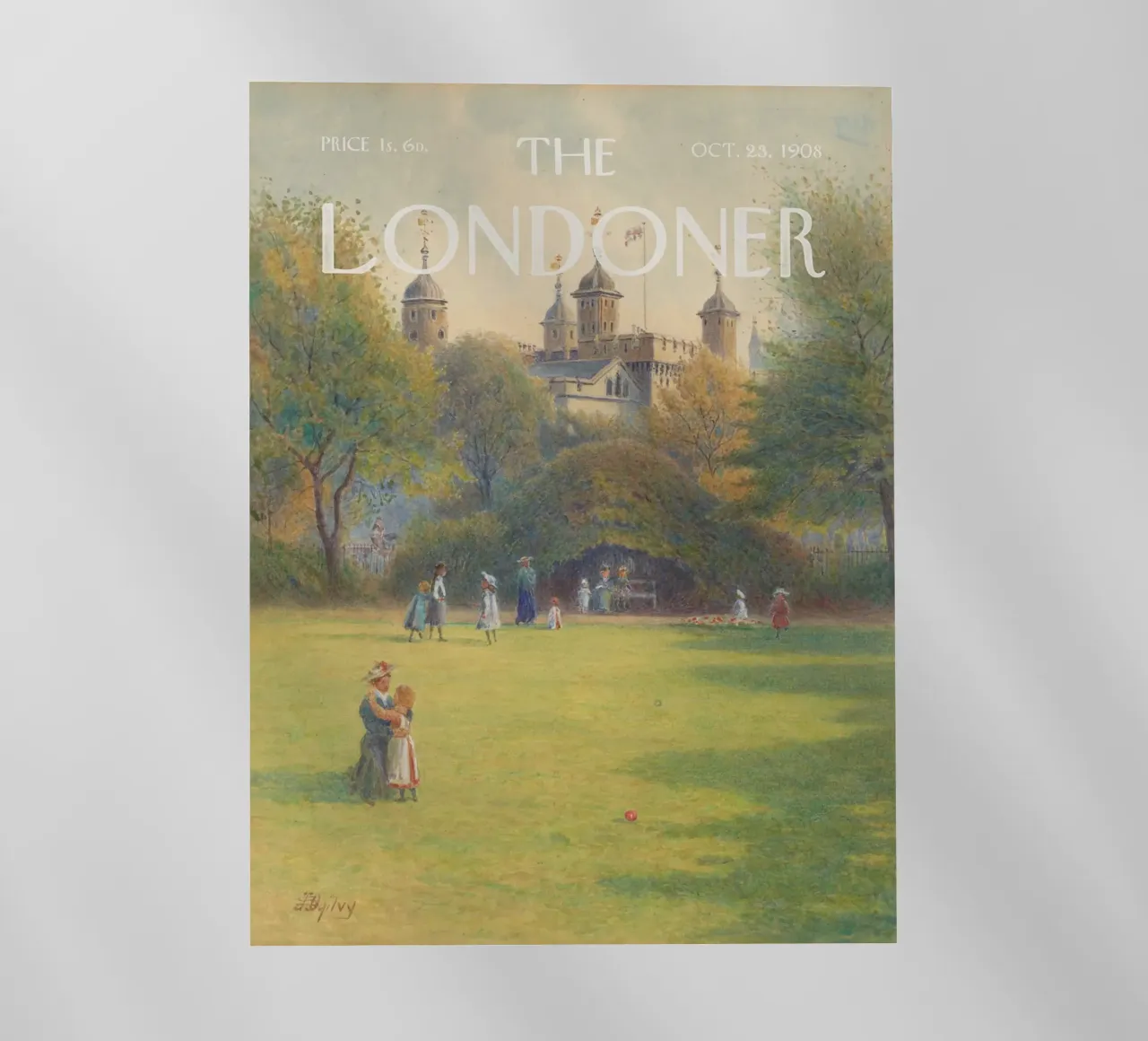The Londoner - La Torre desde Trinity Square lámina retroiluminada de Vintagrafica