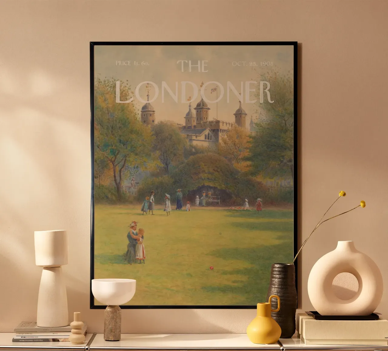 Il londinese - La torre da Trinity Square poster con telaio in legno da Vintagrafica