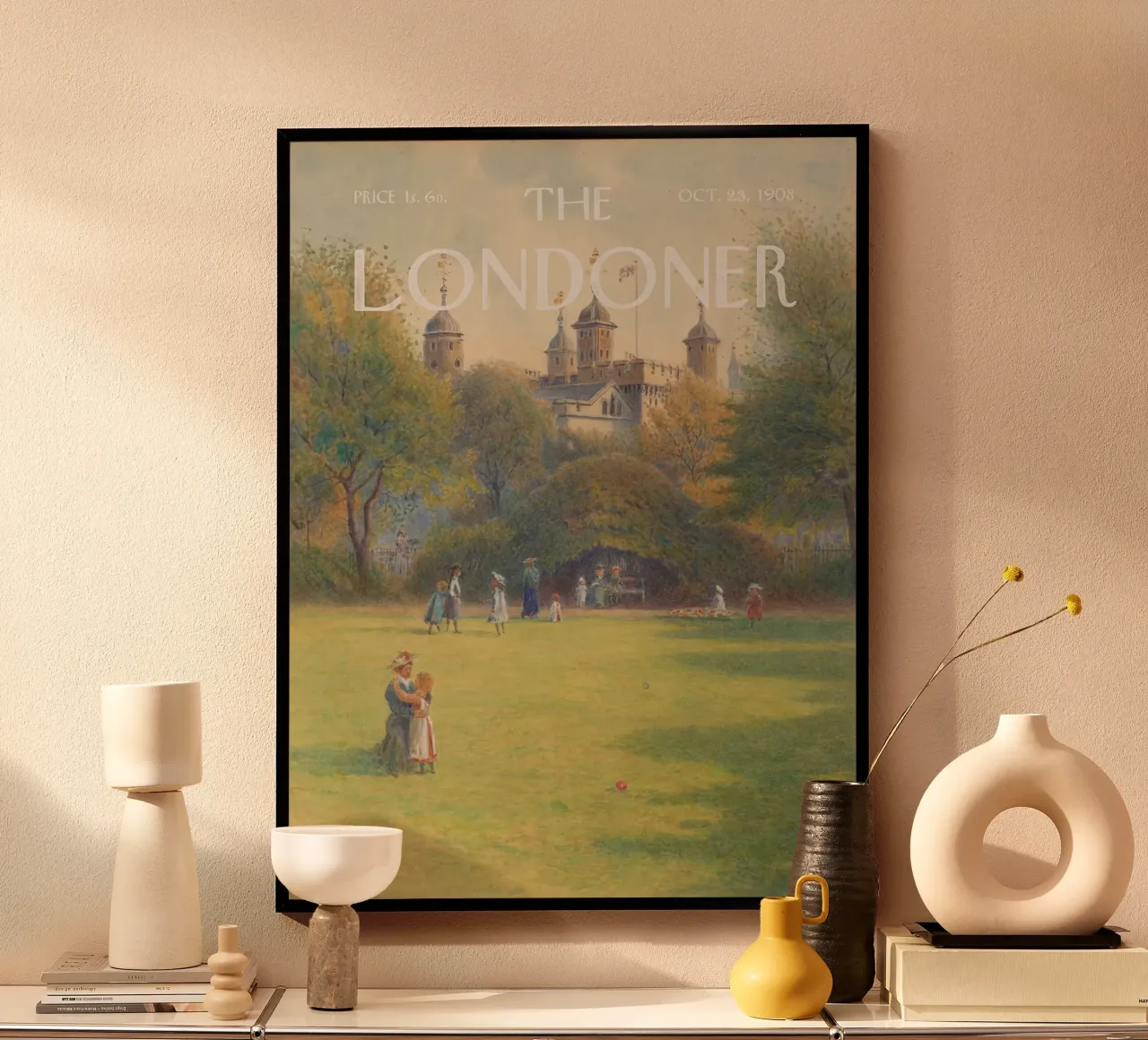 Il londinese - La torre da Trinity Square poster con telaio in legno da Vintagrafica