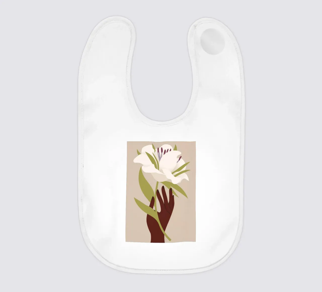 Mano e fiore bavaglino da Artie Shifa