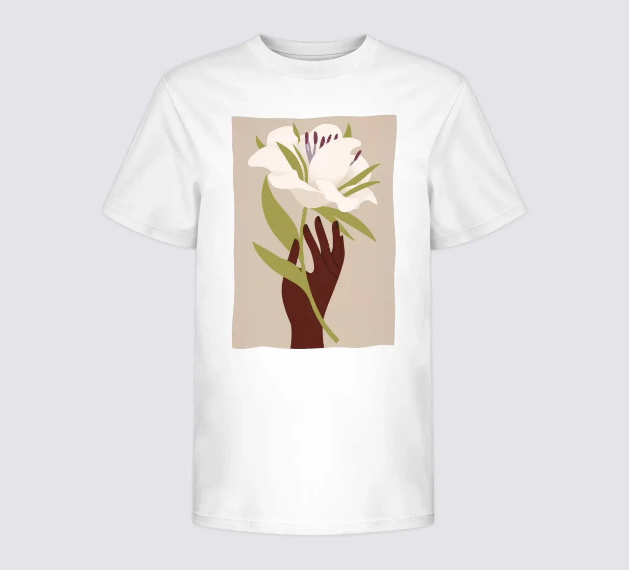 Mano e fiore t-shirt bambini da Artie Shifa