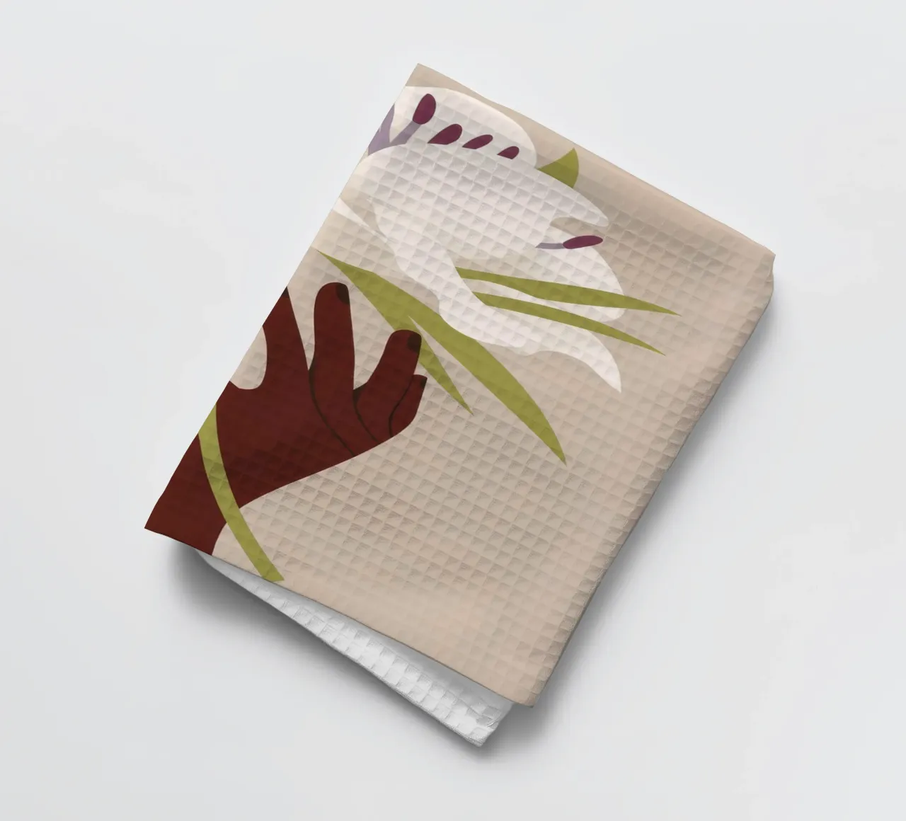 Mano e fiore canovaccio da cucina da Artie Shifa
