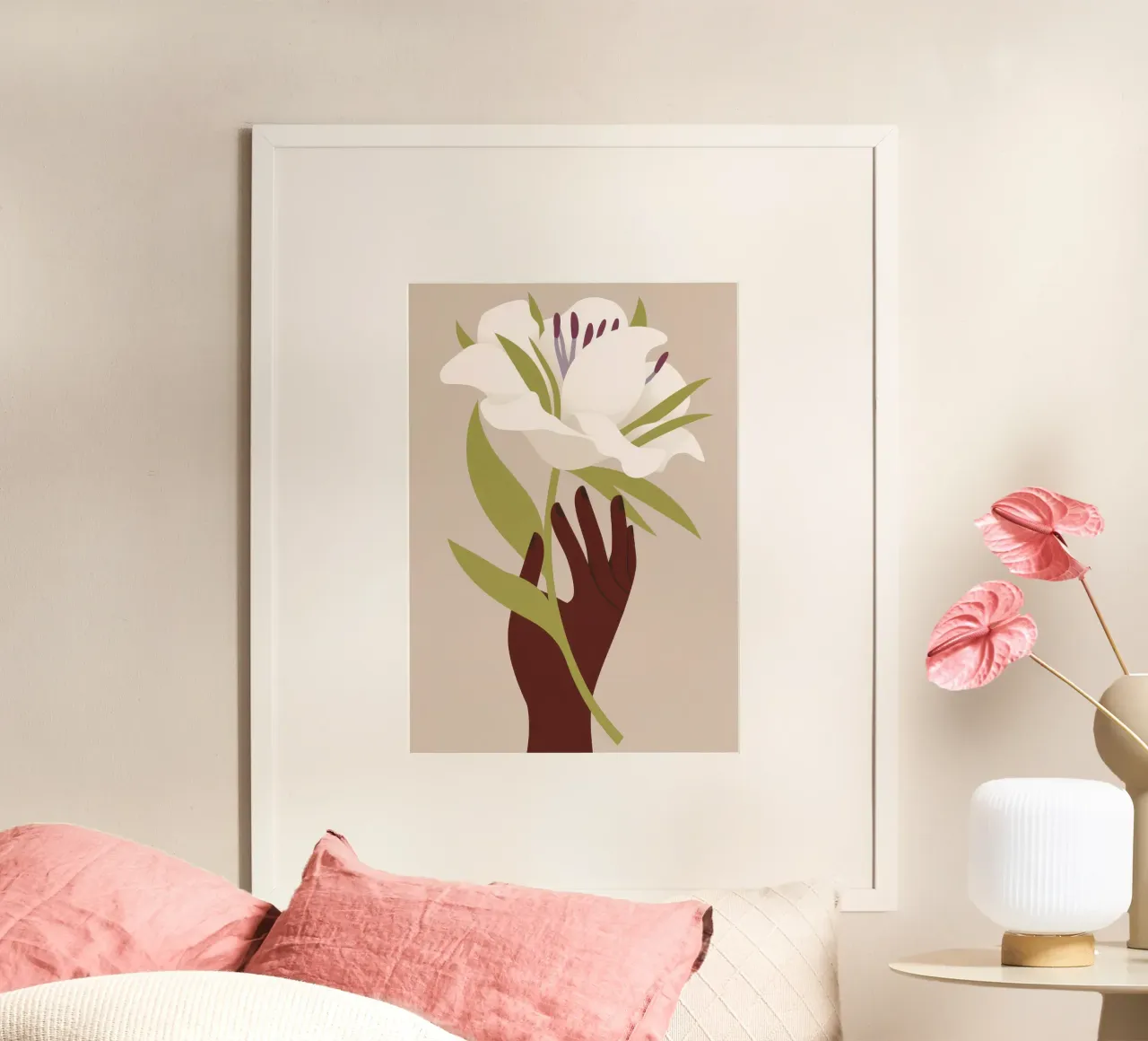 Mano e fiore poster da Artie Shifa