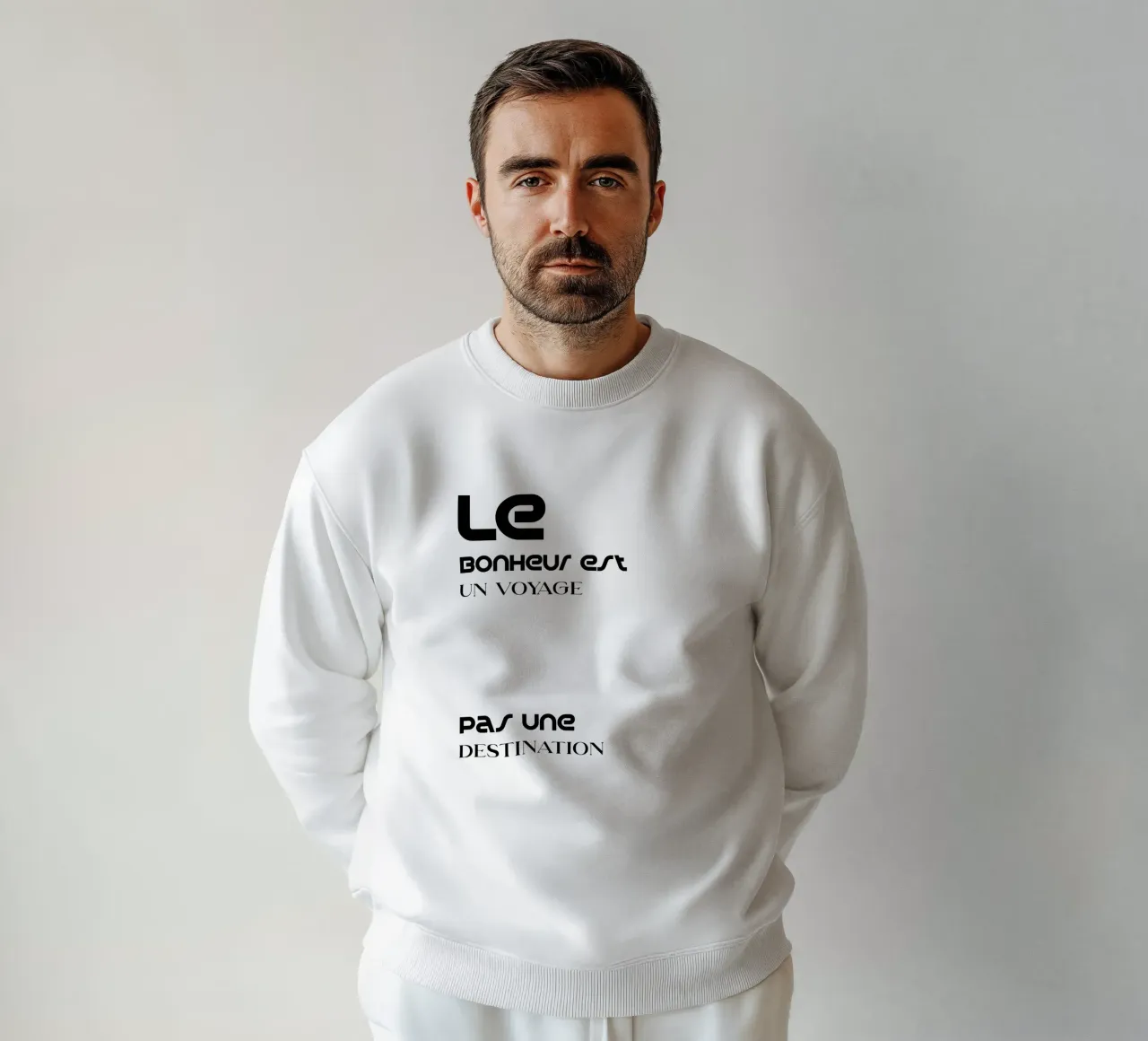 Le Bonheus Un viaggio non una destinazione felpa da YV TYPOGRAPHY