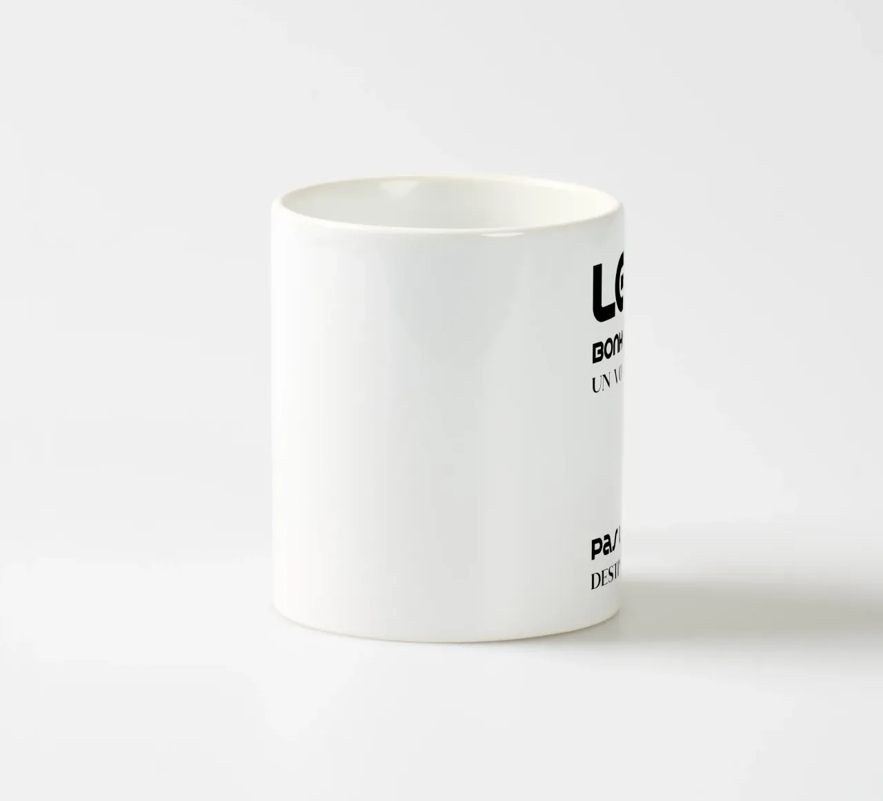 Le Bonheus Un viaggio non una destinazione tazza in ceramica da YV TYPOGRAPHY