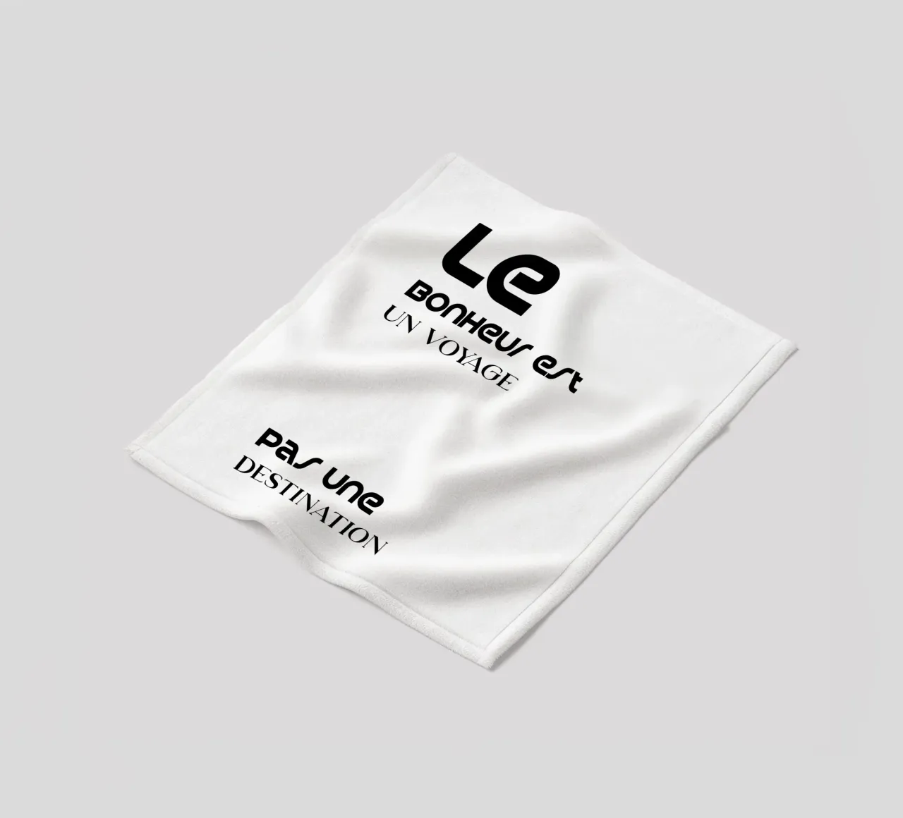 Le Bonheus Un viaggio non una destinazione coperta in pile da YV TYPOGRAPHY