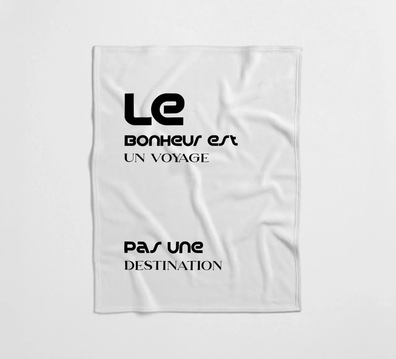 Le Bonheus Un viaggio non una destinazione coperta in pile da YV TYPOGRAPHY