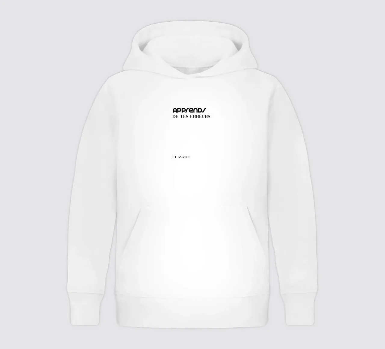Imparare dagli errori e andare avanti felpa bambino con cappuccio da YV TYPOGRAPHY