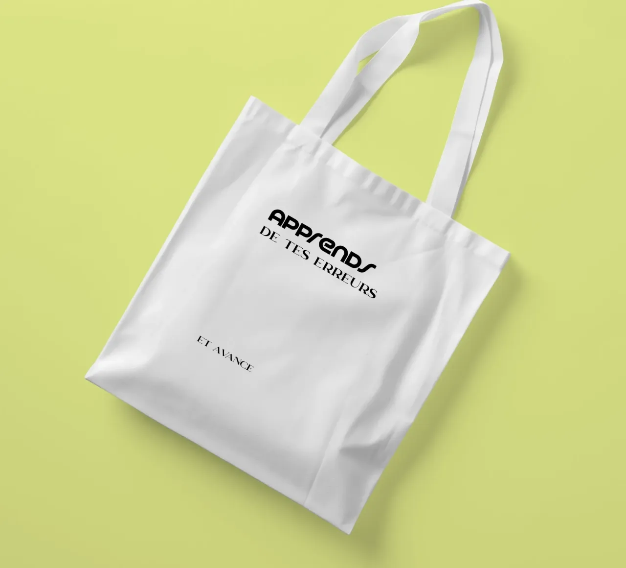 Imparare dagli errori e andare avanti borsa in juta da YV TYPOGRAPHY