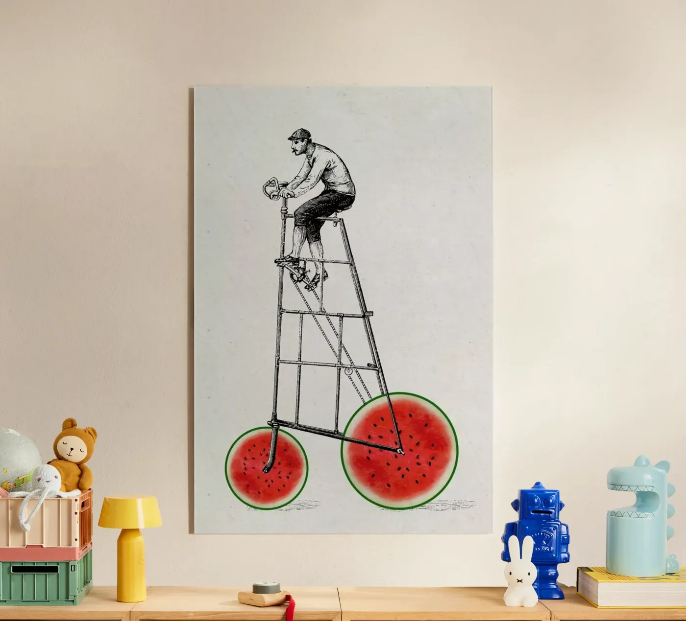 Melonenradler Acryl-Glas von Amy & Kurt